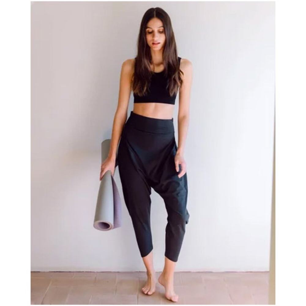 BEAUMONT ORGANIC Kachina Organic Cotton Yoga Hareem Trousers Black Small S